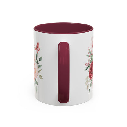 Vintage Peony & Butterflies Bouquet 11 & 15 oz. Mug