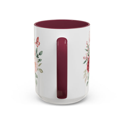 Vintage Peony & Butterflies Bouquet 11 & 15 oz. Mug
