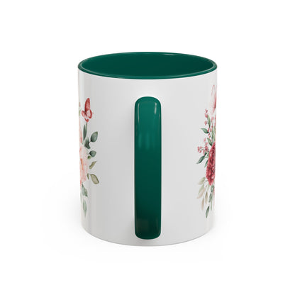 Vintage Peony & Butterflies Bouquet 11 & 15 oz. Mug