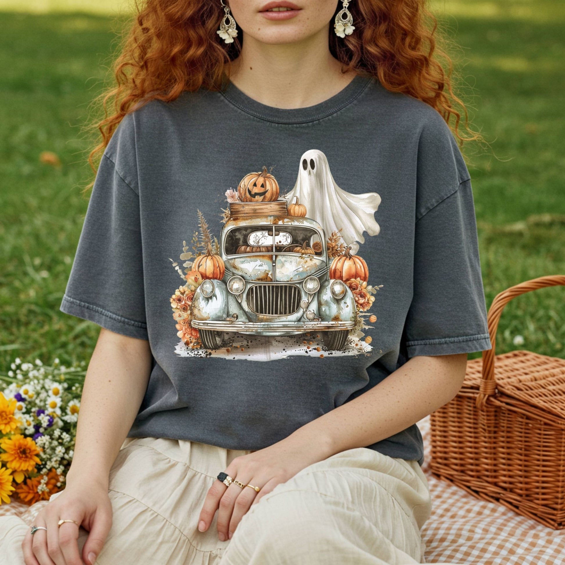Vintage Pumpkin Pickup Truck T-Shirt