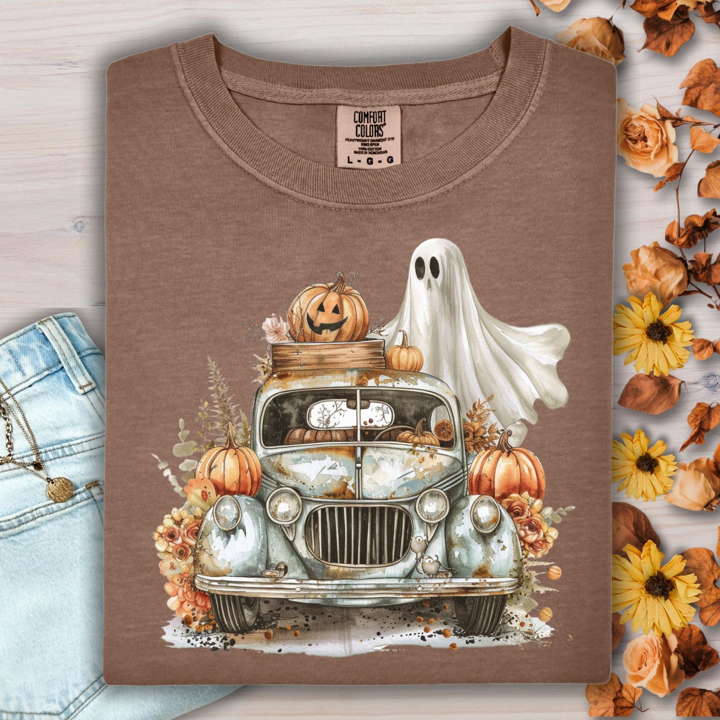 Vintage Pumpkin Pickup Truck T-Shirt