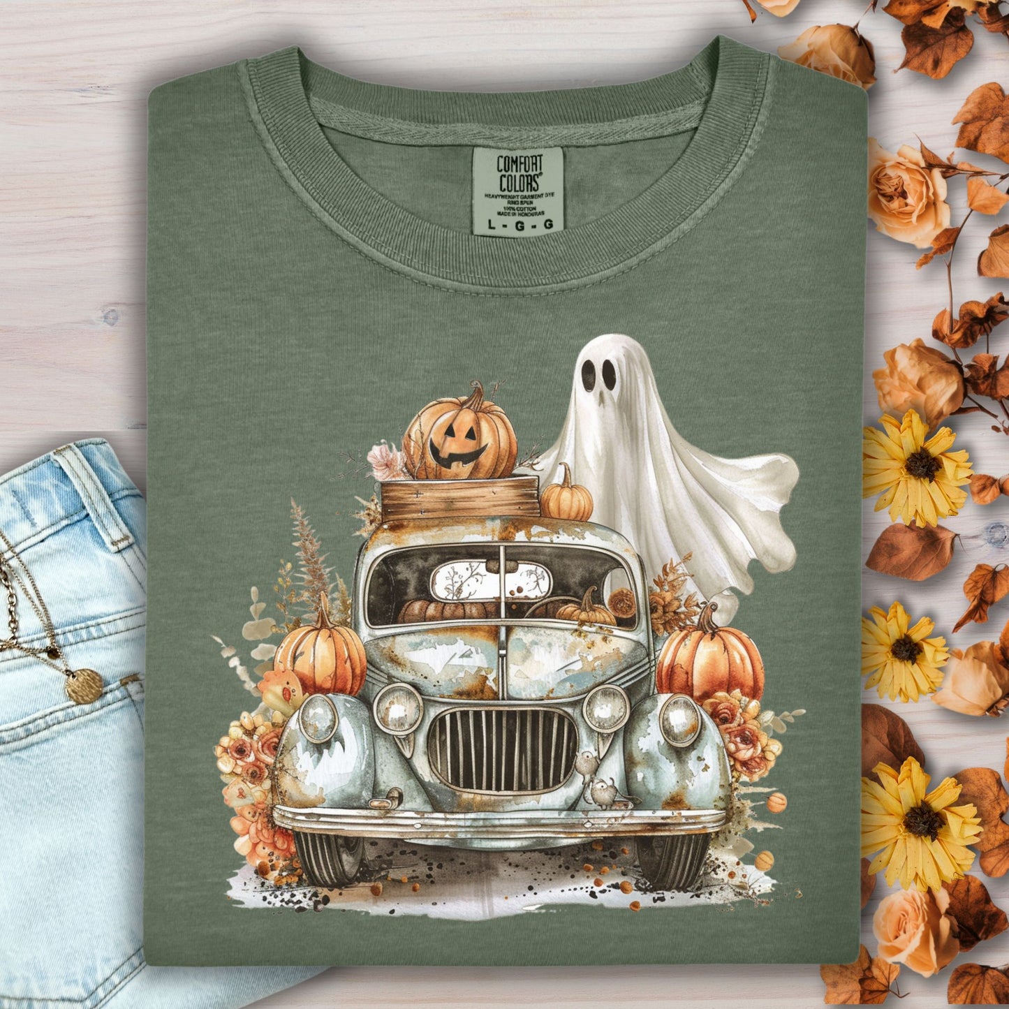 Vintage Pumpkin Pickup Truck T-Shirt