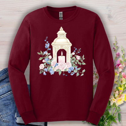 Vintage Spring Garden Lantern Long Sleeve Tee