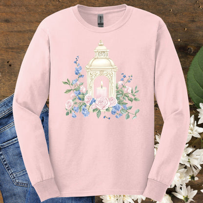 Vintage Spring Garden Lantern Long Sleeve Tee
