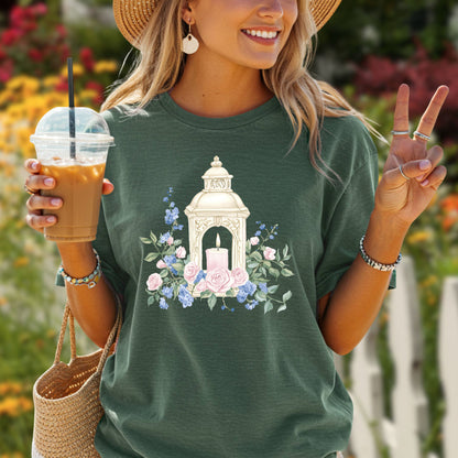 Vintage Spring Garden Lantern T-Shirt
