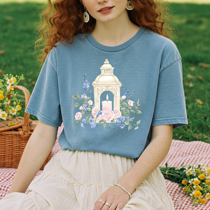Vintage Spring Garden Lantern T-Shirt