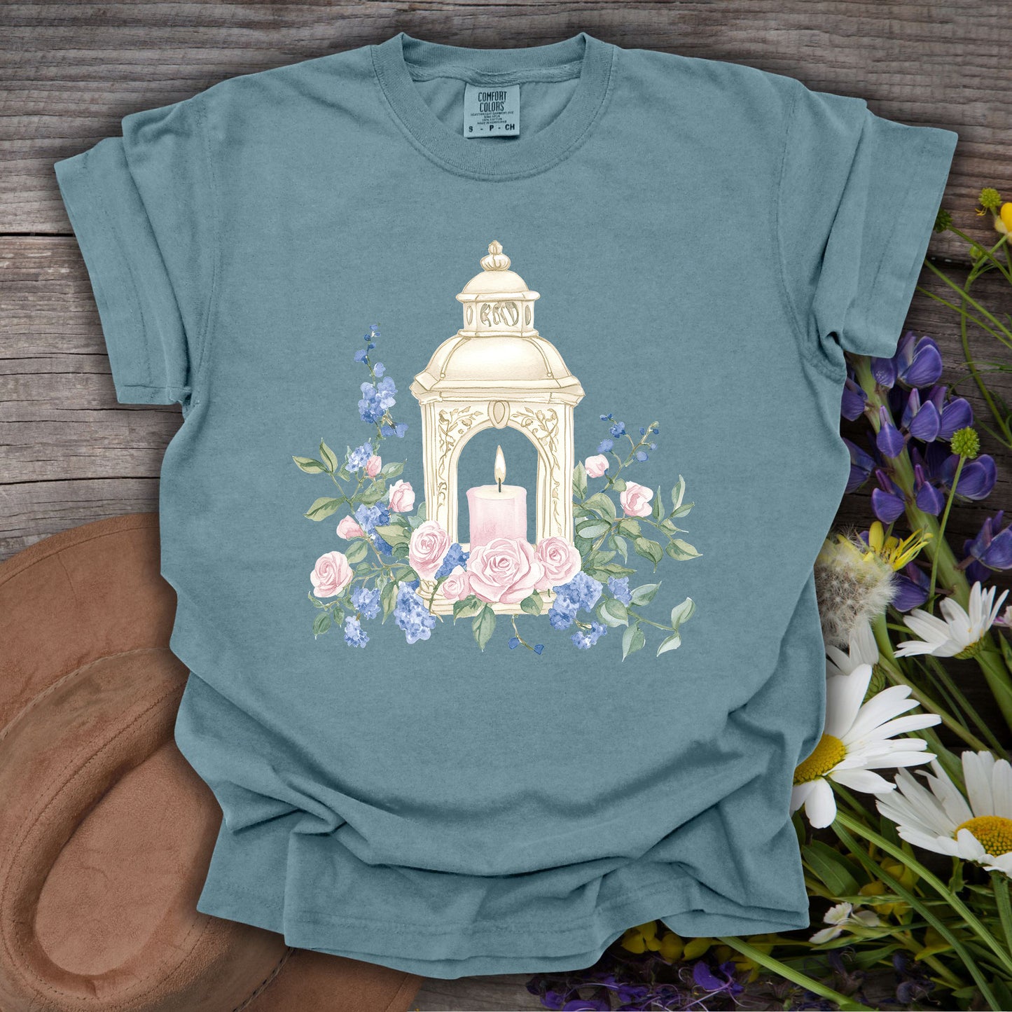 Vintage Spring Garden Lantern T-Shirt