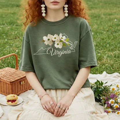 Virginia State Flower T-Shirt - American Dogwood