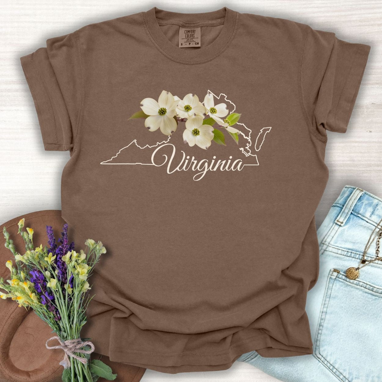 Virginia State Flower T-Shirt - American Dogwood