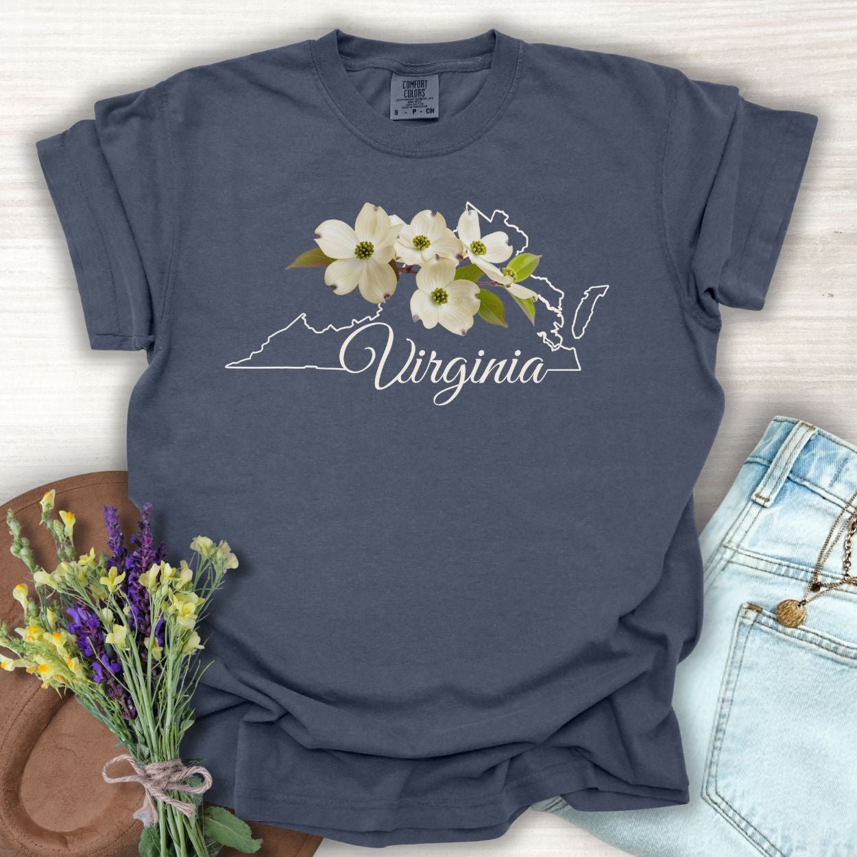 Virginia State Flower T-Shirt - American Dogwood