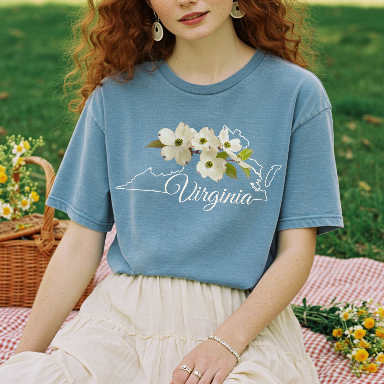 Virginia State Flower T-Shirt - American Dogwood