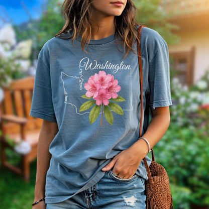 Washington State Flower T-Shirt - Rhododendron