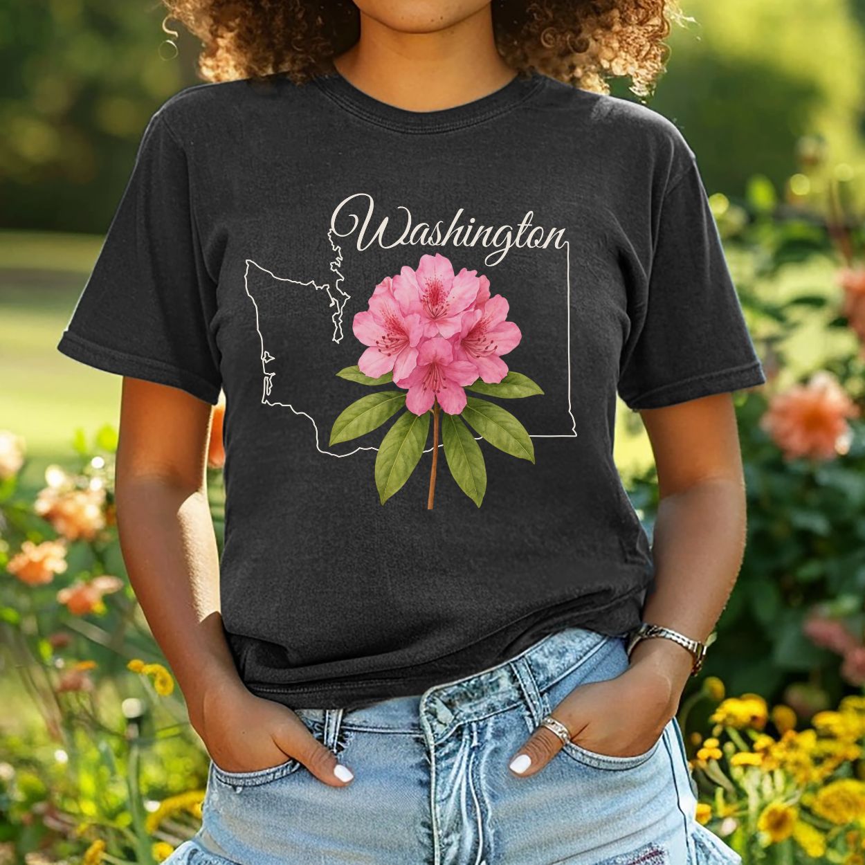 Washington State Flower T-Shirt - Rhododendron