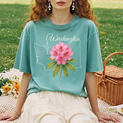 Washington State Flower T-Shirt - Rhododendron