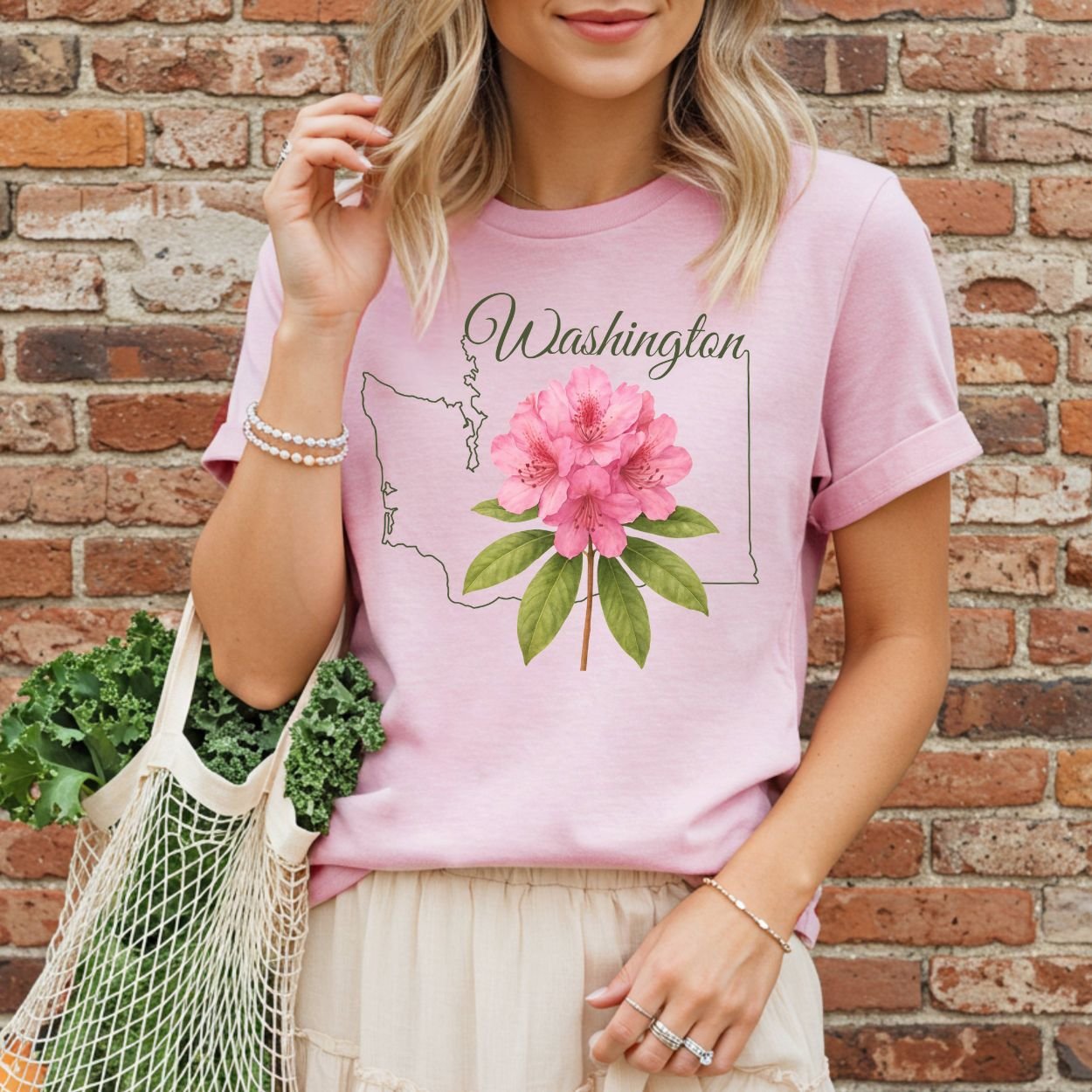 Washington State Flower T-Shirt - Rhododendron