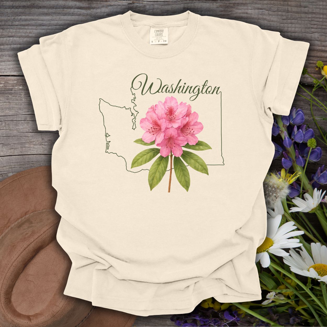 Washington State Flower T-Shirt - Rhododendron
