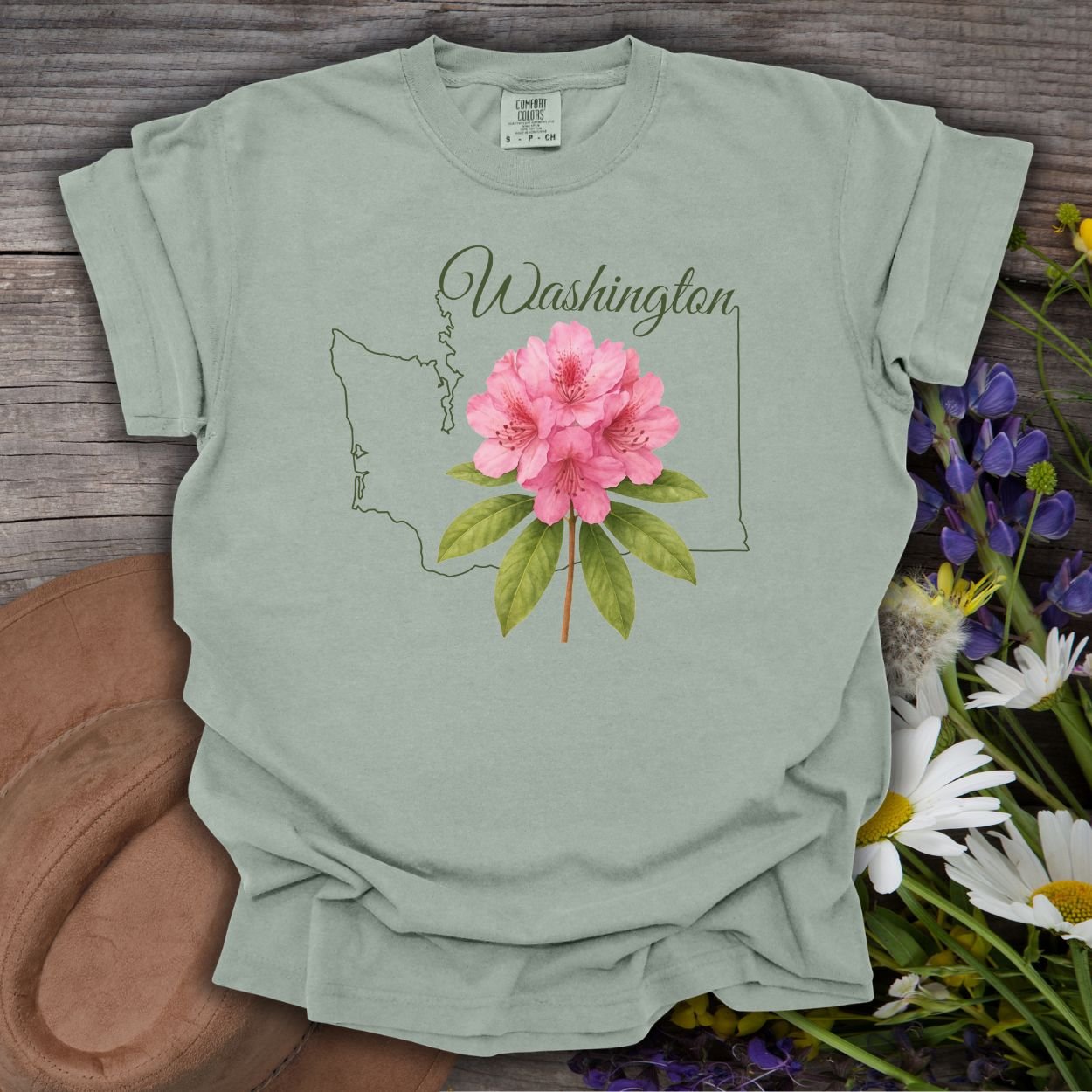 Washington State Flower T-Shirt - Rhododendron
