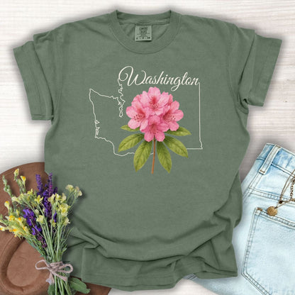Washington State Flower T-Shirt - Rhododendron