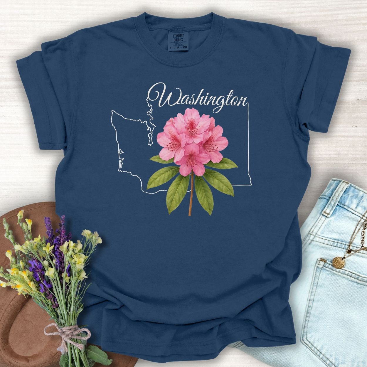 Washington State Flower T-Shirt - Rhododendron