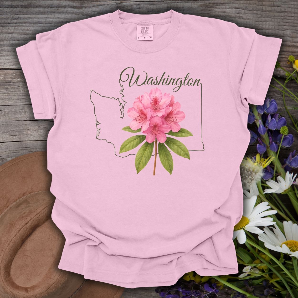 Washington State Flower T-Shirt - Rhododendron