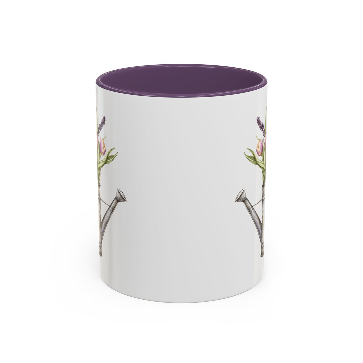 Watering Can with Purple Tulips Mug (11/15oz)