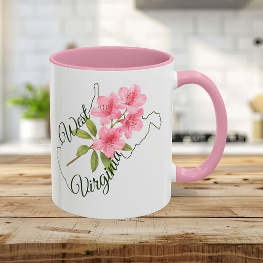 West Virginia State Flower Mug — Rhododendron (11/15oz)