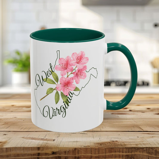 West Virginia State Flower Mug — Rhododendron (11/15oz)