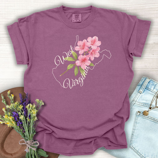 West Virginia State Flower T-Shirt - Rhododendron