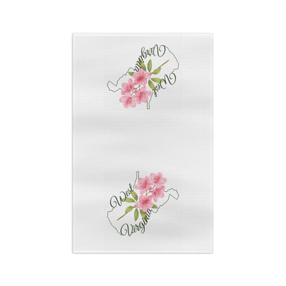West Virginia State Flower Tea Towel — Rhododendron