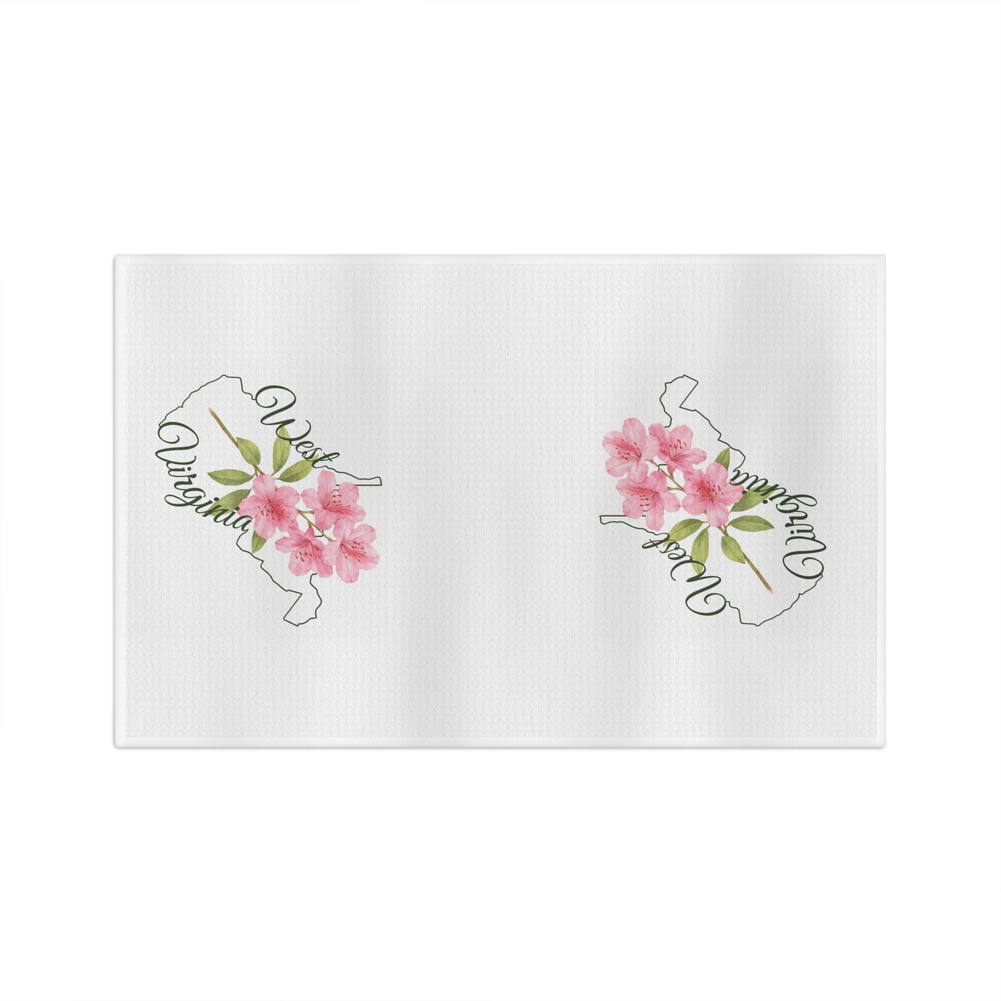 West Virginia State Flower Tea Towel — Rhododendron