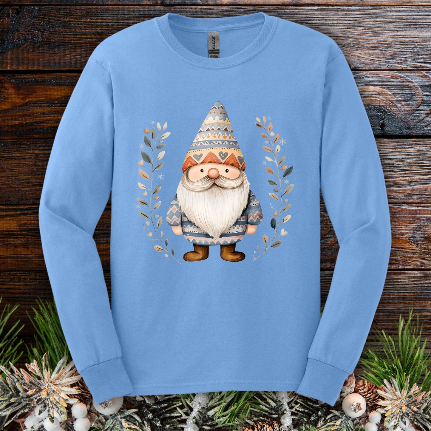 Whimsical Woodland Gnome Long Sleeve Tee
