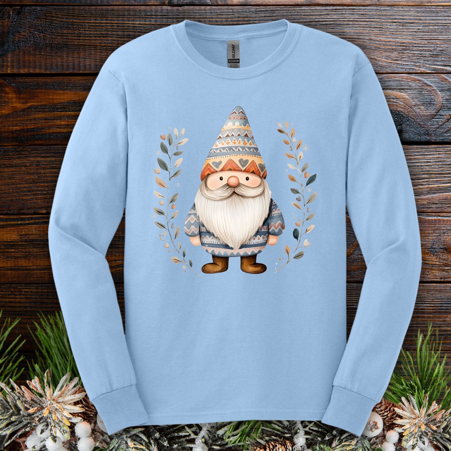 Whimsical Woodland Gnome Long Sleeve Tee