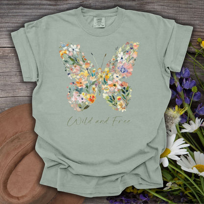 Wild and Free Floral Butterfly T-Shirt