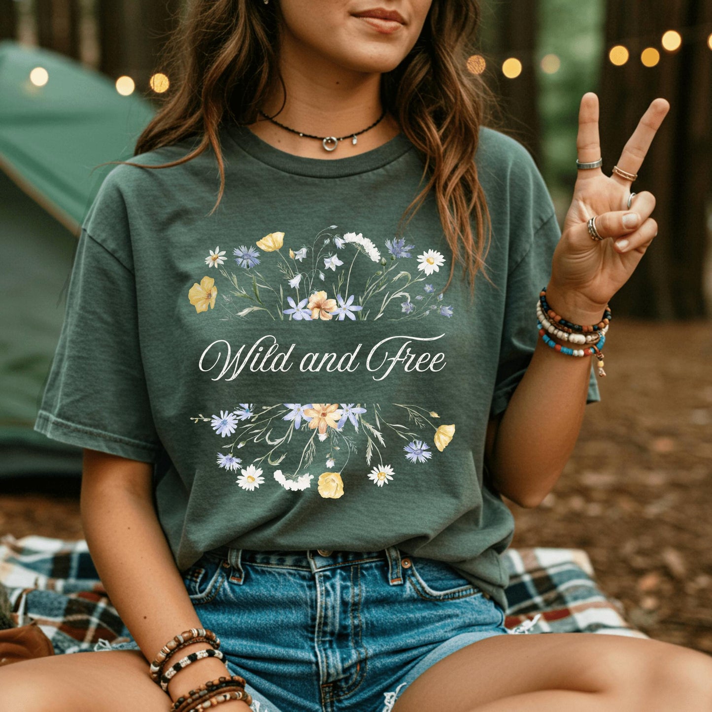 Wild Petal Threads T-Shirt Wild and Free Wildflower T-Shirt