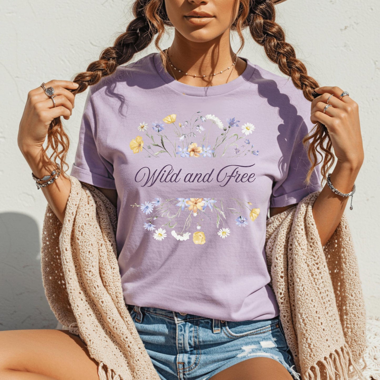 Wild Petal Threads T-Shirt Wild and Free Wildflower T-Shirt