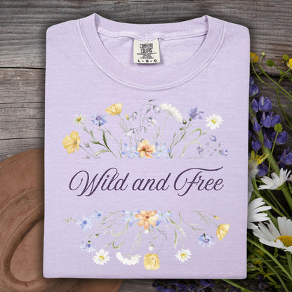 Wild Petal Threads T-Shirt S / Orchid Wild and Free Wildflower T-Shirt