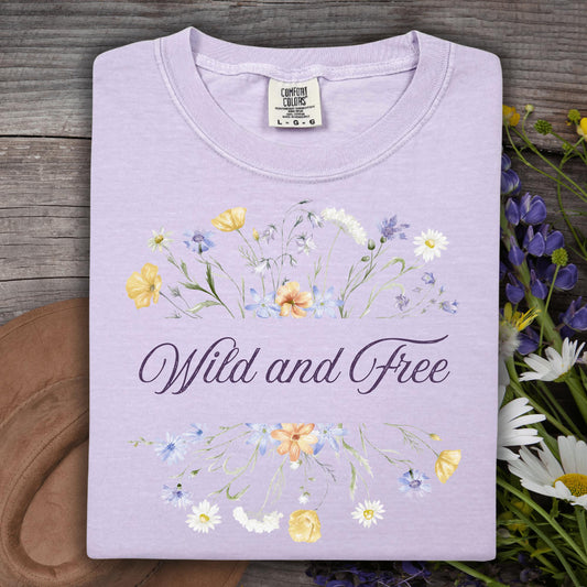 Wild Petal Threads T-Shirt S / Orchid Wild and Free Wildflower T-Shirt