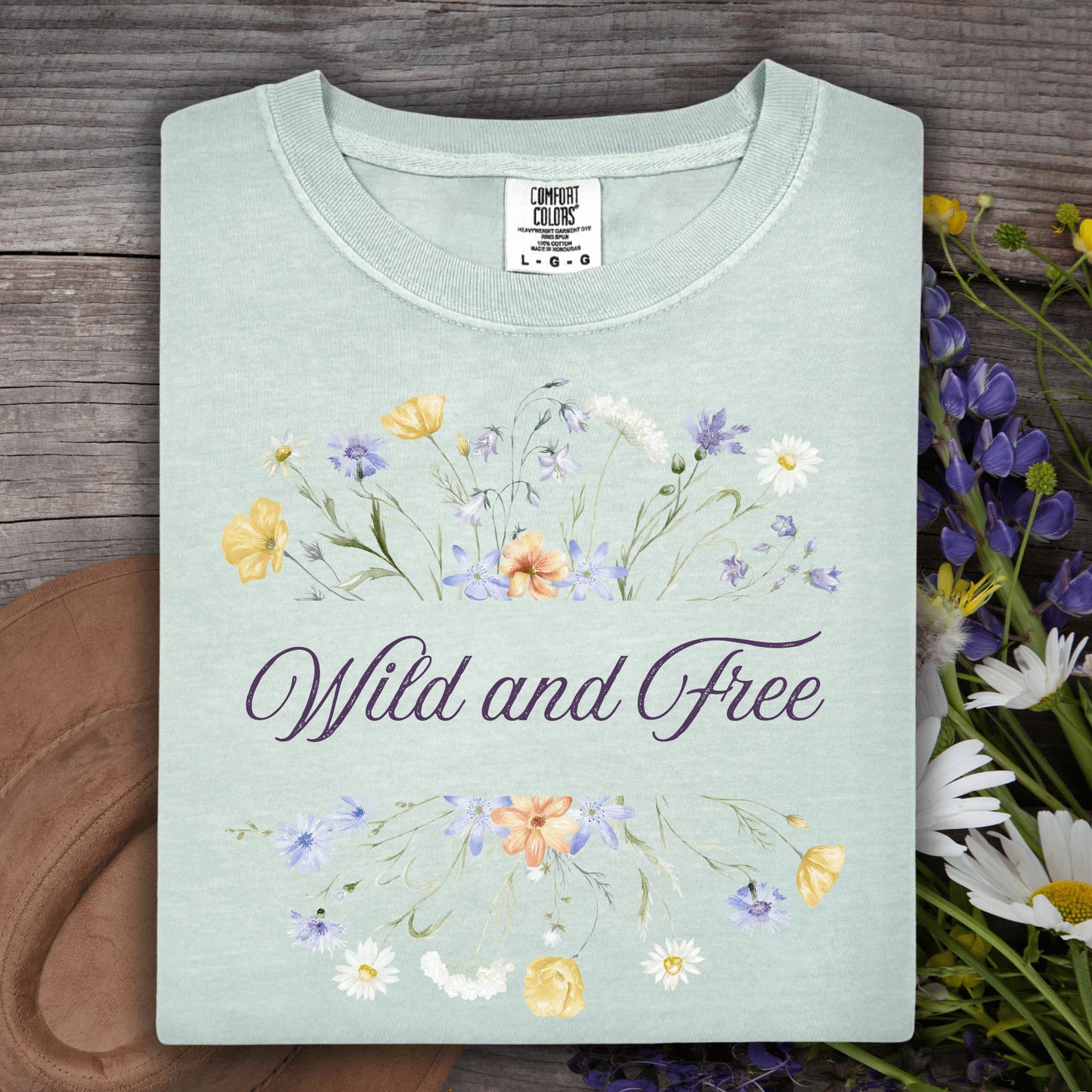 Wild Petal Threads T-Shirt S / bay Wild and Free Wildflower T-Shirt