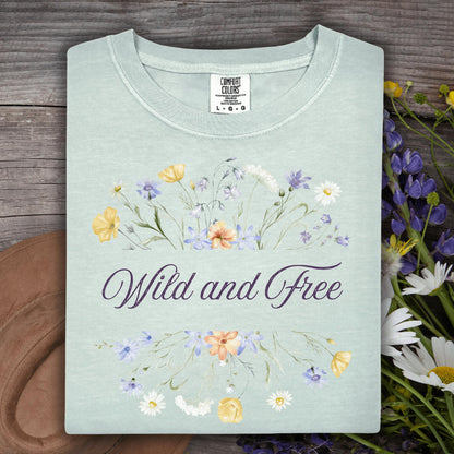 Wild Petal Threads T-Shirt S / bay Wild and Free Wildflower T-Shirt