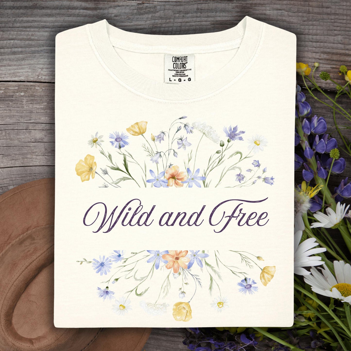Wild Petal Threads T-Shirt S / ivory Wild and Free Wildflower T-Shirt