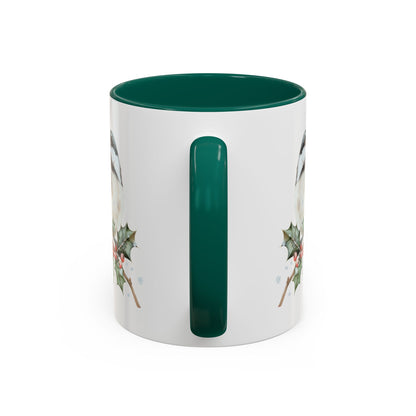 Winter Chickadee on Holly Branch Mug (11/15oz)