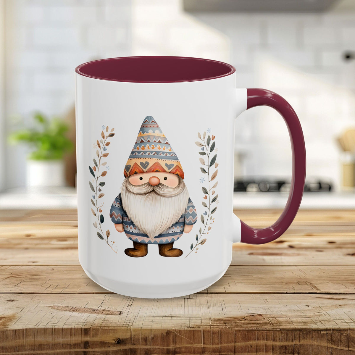 Winter Fair Isle Gnome Mug (11/15oz)