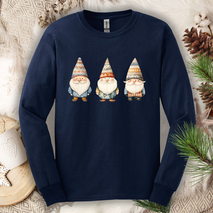 Winter Fair Isle Gnomes Long Sleeve Tee