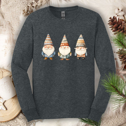 Winter Fair Isle Gnomes Long Sleeve Tee