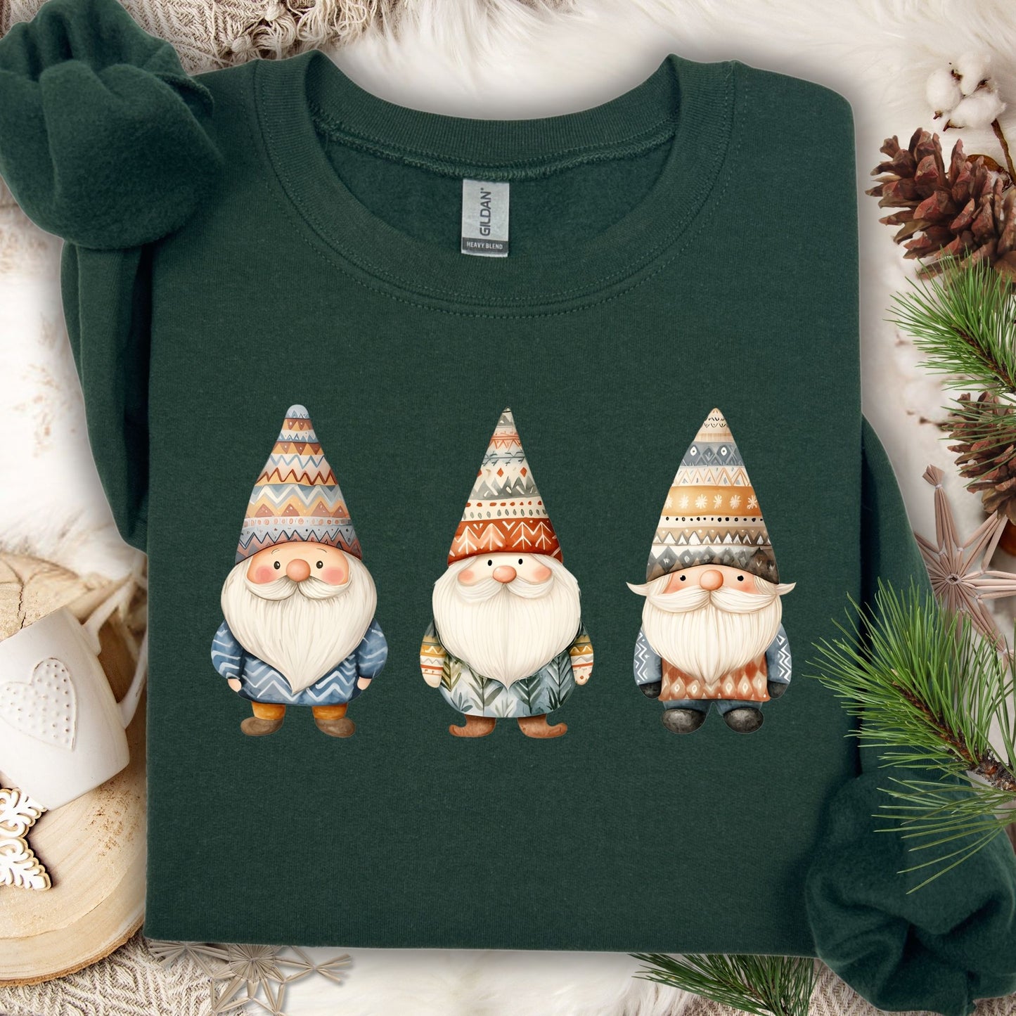 Winter Fair Isle Gnomes Sweatshirt
