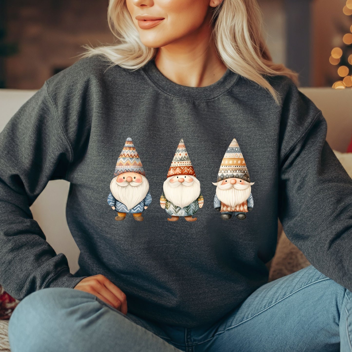 Winter Fair Isle Gnomes Sweatshirt