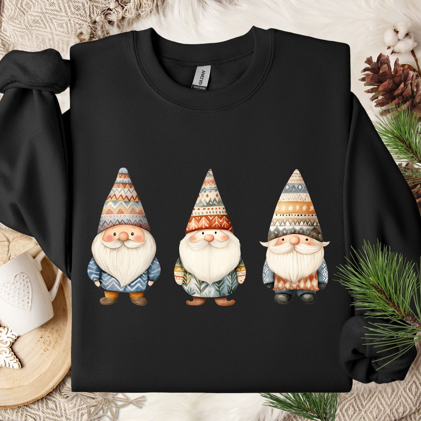 Winter Fair Isle Gnomes Sweatshirt