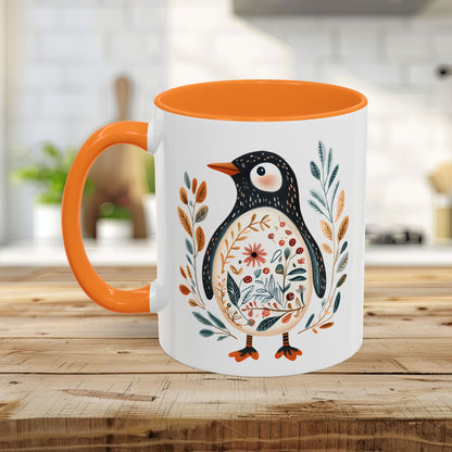 Winter Folk Art Penguin Mug (11/15 oz)