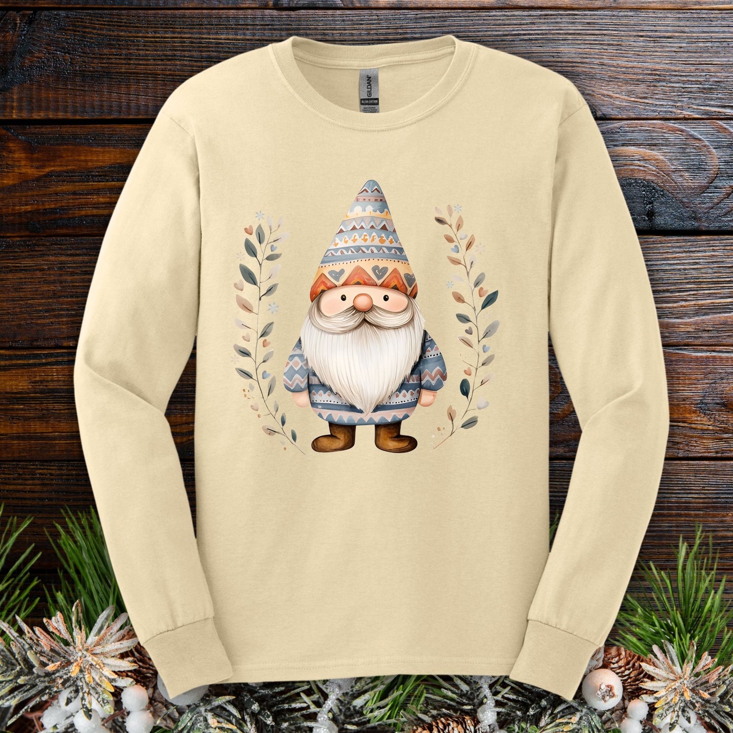 Winter Gnome Fair Isle Long Sleeve Tee
