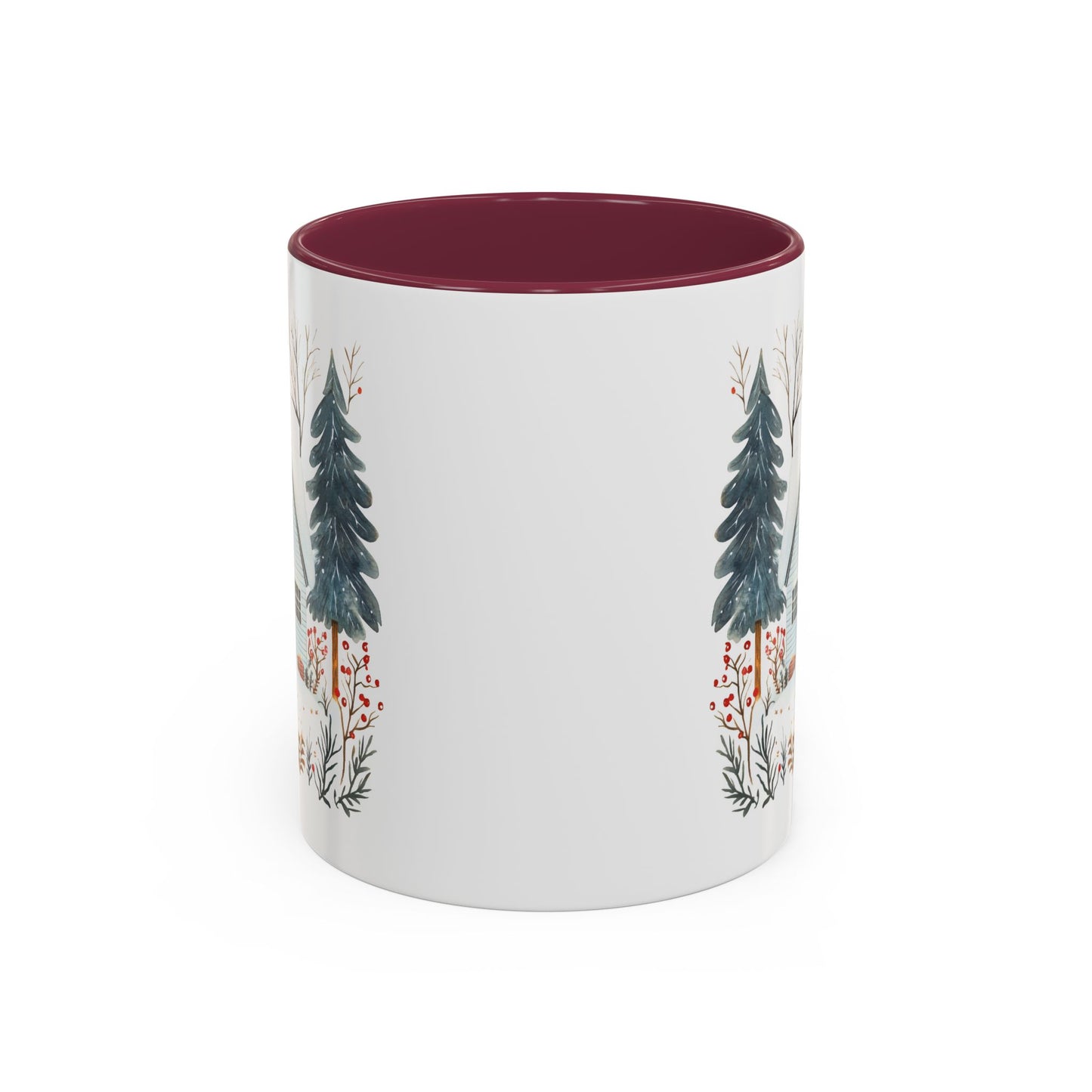 Winter Nordic Blue Cabin 11 & 15 oz. Mug
